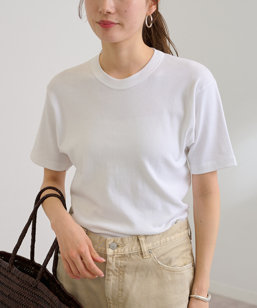 FRAMeWORK（フレームワーク）の「≪追加≫GICIPI/ジチピ GRONGO（Tシャツ/カットソー・レディース・スミクロ/ベージュ系その他/ブラウン/ホワイト・FREE）」の2枚目の写真