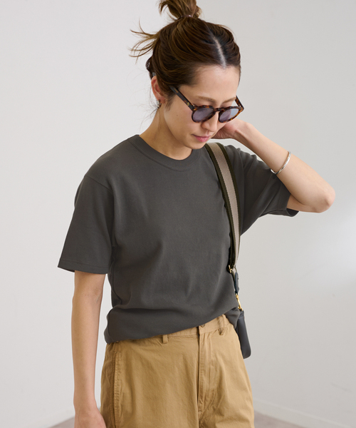 FRAMeWORK（フレームワーク）の「≪追加≫GICIPI/ジチピ GRONGO（Tシャツ/カットソー・レディース・スミクロ/ベージュ系その他/ブラウン/ホワイト・FREE）」の9枚目の写真