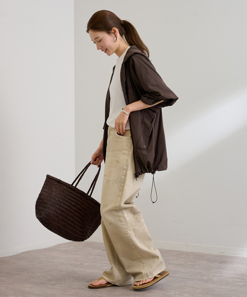 FRAMeWORK（フレームワーク）の「≪追加≫GICIPI/ジチピ GRONGO（Tシャツ/カットソー・レディース・スミクロ/ベージュ系その他/ブラウン/ホワイト・FREE）」の12枚目の写真