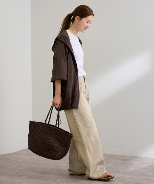 FRAMeWORK（フレームワーク）の「≪追加≫GICIPI/ジチピ GRONGO（Tシャツ/カットソー・レディース・スミクロ/ベージュ系その他/ブラウン/ホワイト・FREE）」の13枚目の写真