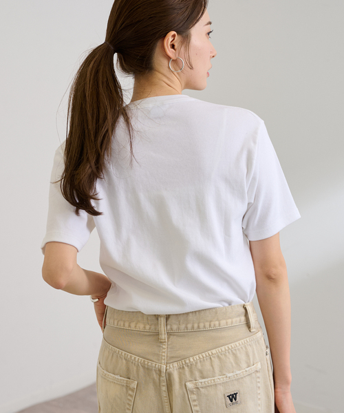 FRAMeWORK（フレームワーク）の「≪追加≫GICIPI/ジチピ GRONGO（Tシャツ/カットソー・レディース・スミクロ/ベージュ系その他/ブラウン/ホワイト・FREE）」の18枚目の写真