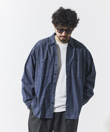 HINSON | HINSON/ヒンソン シャンブレー リラックスワーク ロングスリーブシャツ(シャツ/ブラウス)