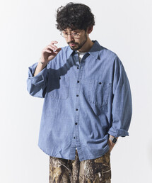 HINSON（ヒンソン）の「HINSON/ヒンソン シャンブレー リラックスワーク ロングスリーブシャツ（シャツ/ブラウス）」