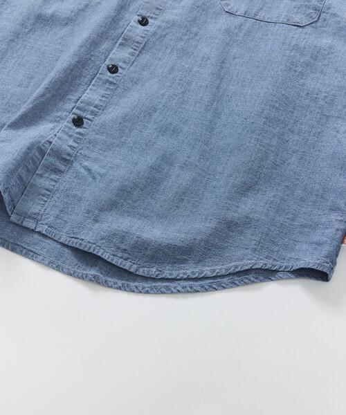 HINSON（ヒンソン）の「HINSON/ヒンソン シャンブレー リラックスワーク ロングスリーブシャツ（シャツ/ブラウス・メンズ・ネイビー/ブルー/ナチュラル・MEDIUM/LARGE）」の11枚目の写真