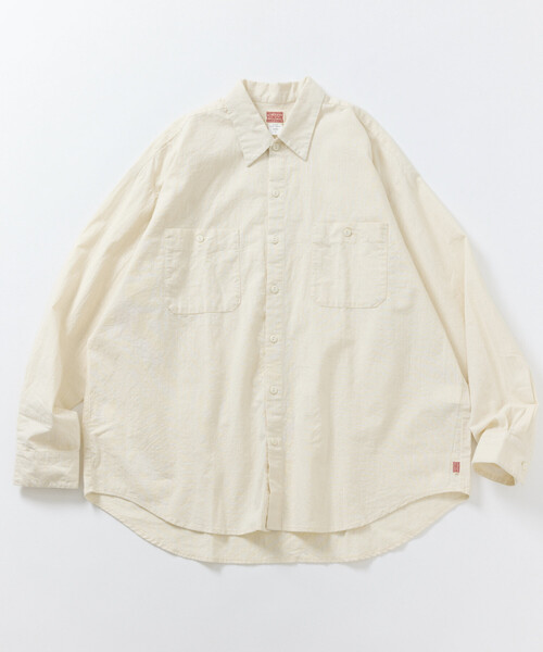 HINSON（ヒンソン）の「HINSON/ヒンソン シャンブレー リラックスワーク ロングスリーブシャツ（シャツ/ブラウス・メンズ・ネイビー/ブルー/ナチュラル・MEDIUM/LARGE）」の17枚目の写真