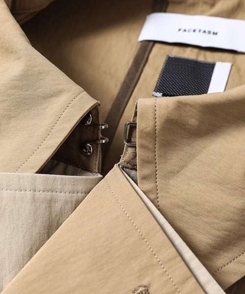 FACETASM(ファセッタズム)の「ZIPPER LAYERED TRENCH COAT(トレンチコート・メンズ・ベージュ・0)」の3枚目の写真