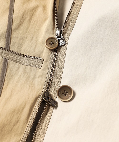 FACETASM(ファセッタズム)の「ZIPPER LAYERED TRENCH COAT(トレンチコート・メンズ・ベージュ・0)」の5枚目の写真