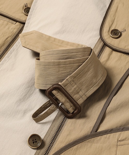 FACETASM(ファセッタズム)の「ZIPPER LAYERED TRENCH COAT(トレンチコート・メンズ・ベージュ・0)」の10枚目の写真