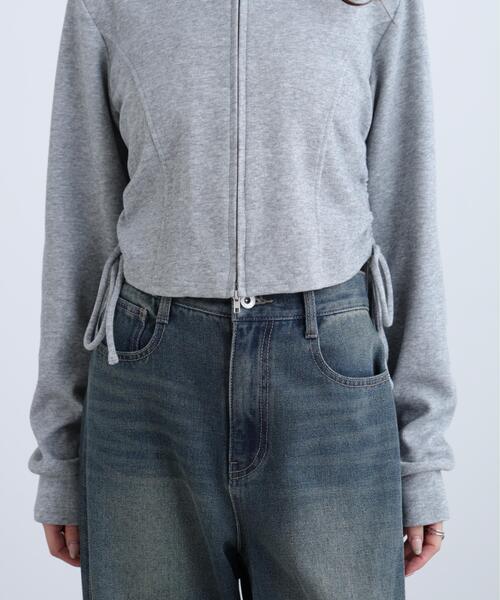 FREE'S MART（フリーズマート）の「◆サイドドロストコンパクトパーカー（パーカー・レディース・グレー/ネイビー/ホワイト・FREE）」の21枚目の写真