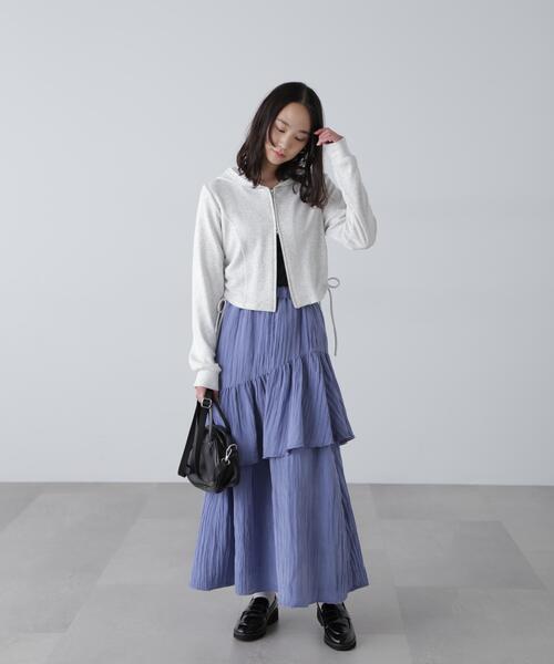 FREE'S MART（フリーズマート）の「◆サイドドロストコンパクトパーカー（パーカー・レディース・グレー/ネイビー/ホワイト・FREE）」の15枚目の写真