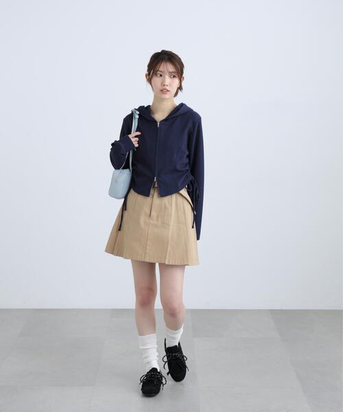 FREE'S MART（フリーズマート）の「◆サイドドロストコンパクトパーカー（パーカー・レディース・グレー/ネイビー/ホワイト・FREE）」の7枚目の写真