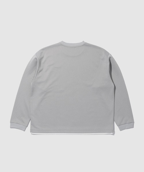 URBAN COLLECTION（アーバンコレクション）の「URBAN COLLECTION膨れJQD フェイククルーネックL/S（Tシャツ/カットソー・メンズ・サックスブルー/ブラック/グレー/オフホワイト・XL/L/M/S）」の5枚目の写真