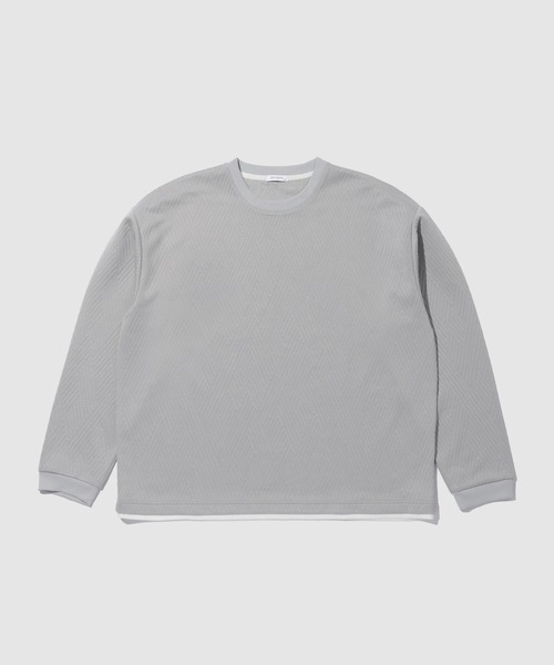 URBAN COLLECTION（アーバンコレクション）の「URBAN COLLECTION膨れJQD フェイククルーネックL/S（Tシャツ/カットソー・メンズ・サックスブルー/ブラック/グレー/オフホワイト・XL/L/M/S）」の9枚目の写真