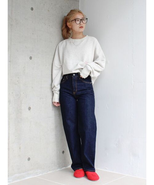 Ungrid(アングリッド)の「ハイウエストスリムストレートデニム(デニムパンツ・レディース・ブルー/インディゴブルー・26inch/25inch/24inch)」の14枚目の写真