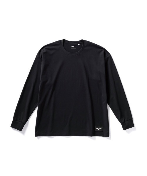 MIZUNO(ミズノ )の「MIZUNO LOOSE FIT T-SHIRT (LONG SLEEVE)(ミズノ ルーズフィットTシャツ(長袖))(Tシャツ/カットソー・メンズ・ブラウン/オリーブ系/ブラック/ホワイト・LARGE/MEDIUM/X-LARGE)」の1枚目の写真