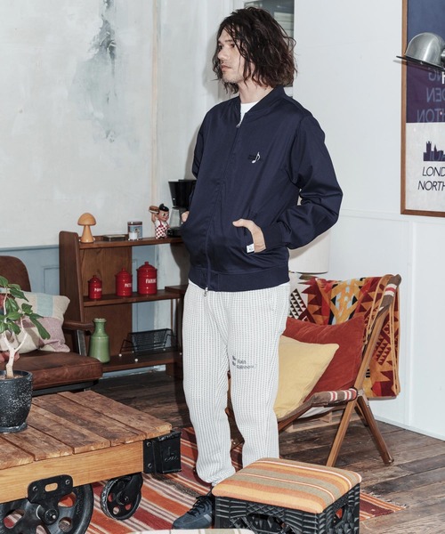 No Rain No Rainbow(ノーレインノーレインボー)の「mj11430-stadium jacket with two-tone embroidery スタジャン(NR26S-23)(スタジャン・メンズ・ネイビー/ブラック・XL/L/M/S)」の6枚目の写真
