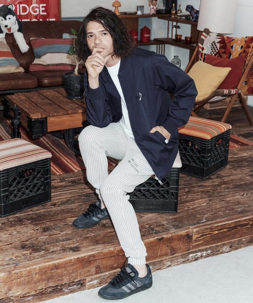 No Rain No Rainbow(ノーレインノーレインボー)の「mj11430-stadium jacket with two-tone embroidery スタジャン(NR26S-23)(スタジャン・メンズ・ネイビー/ブラック・XL/L/M/S)」の7枚目の写真