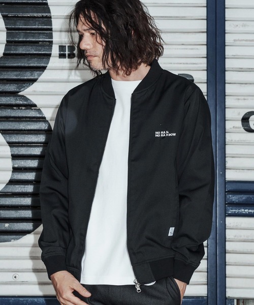 No Rain No Rainbow(ノーレインノーレインボー)の「mj11430-stadium jacket with two-tone embroidery スタジャン(NR26S-23)(スタジャン・メンズ・ネイビー/ブラック・XL/L/M/S)」の9枚目の写真