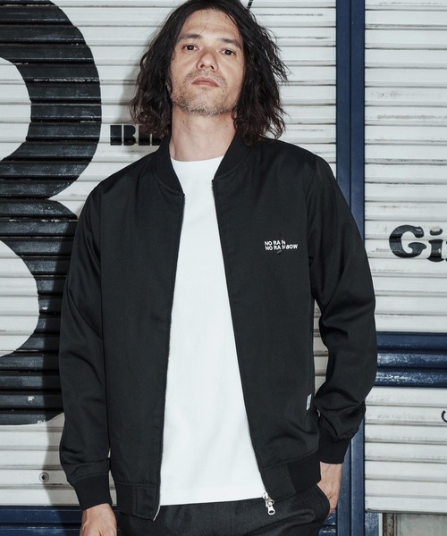 No Rain No Rainbow(ノーレインノーレインボー)の「mj11430-stadium jacket with two-tone embroidery スタジャン(NR26S-23)(スタジャン・メンズ・ネイビー/ブラック・XL/L/M/S)」の10枚目の写真
