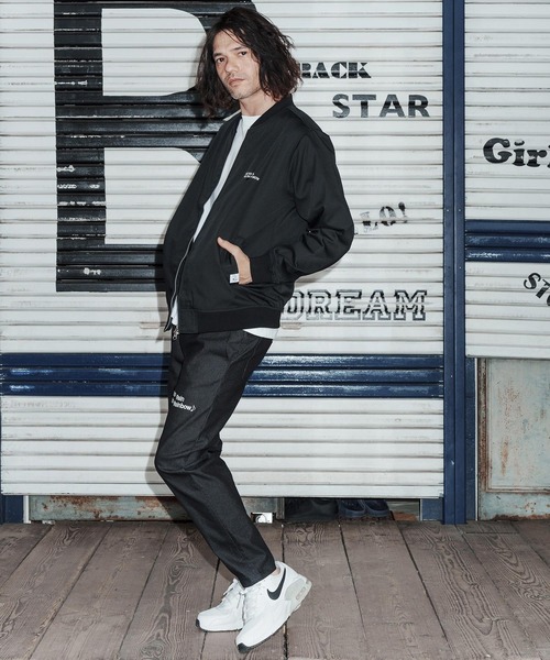 No Rain No Rainbow(ノーレインノーレインボー)の「mj11430-stadium jacket with two-tone embroidery スタジャン(NR26S-23)(スタジャン・メンズ・ネイビー/ブラック・XL/L/M/S)」の13枚目の写真