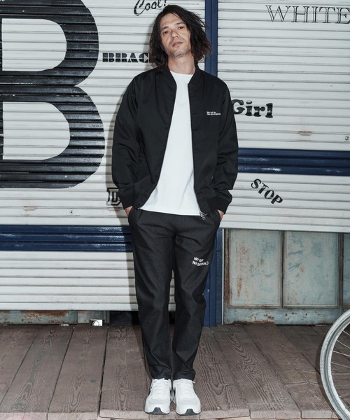 No Rain No Rainbow(ノーレインノーレインボー)の「mj11430-stadium jacket with two-tone embroidery スタジャン(NR26S-23)(スタジャン・メンズ・ネイビー/ブラック・XL/L/M/S)」の14枚目の写真