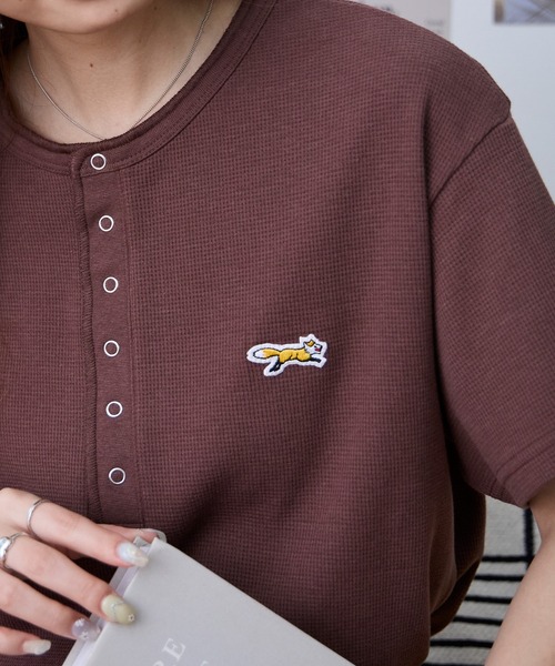 PENNEYS/ペニーズ 別注 THE FOX ワンポイント刺繍 ワッフル ヘンリー