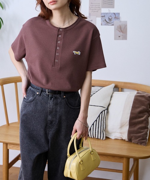 PENNEYS/ペニーズ 別注 THE FOX ワンポイント刺繍 ワッフル ヘンリー