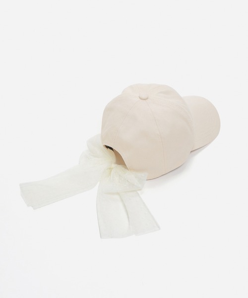 Honeys（ハニーズ）の「バックリボンキャップ（キャップ・レディース・サックスブルー系1/ブラック/ピンクベージュ/アイボリー・M）」の20枚目の写真