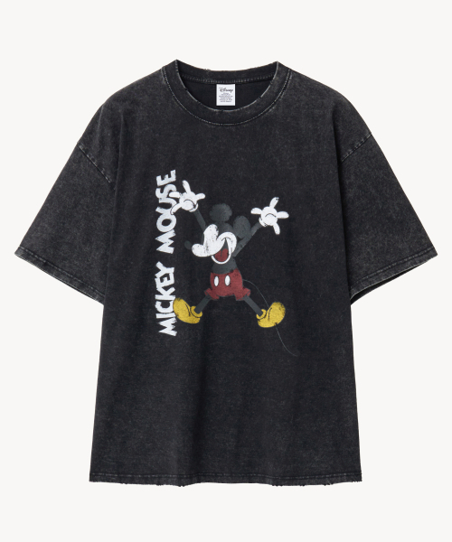 VTWO（ブイツー）の「ヴィンテージウォッシングジャンプ_ミッキー_ Tシャツ (ブラック)（Tシャツ/カットソー・レディース・その他・MEDIUM/LARGE）」の2枚目の写真