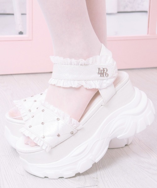 LAFARY(ラファリー)の「ロゴキルティングスポサン(サンダル・レディース・ピンク/ブラック/アイボリー/ホワイト・LARGE/MEDIUM)」の18枚目の写真