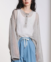 ROSE BUD | SHEER STRIPS PULLOVER(Tシャツ/カットソー)