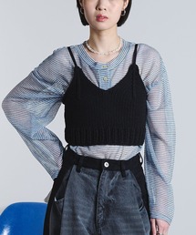 ROSE BUD | SHEER STRIPS PULLOVER(Tシャツ/カットソー)