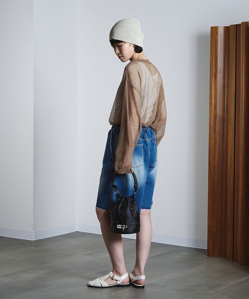 ROSE BUD(ローズバッド)の「SHEER STRIPS PULLOVER(Tシャツ/カットソー・レディース・ブラウン/ホワイト/ライトブルー・ONE SIZE)」の16枚目の写真