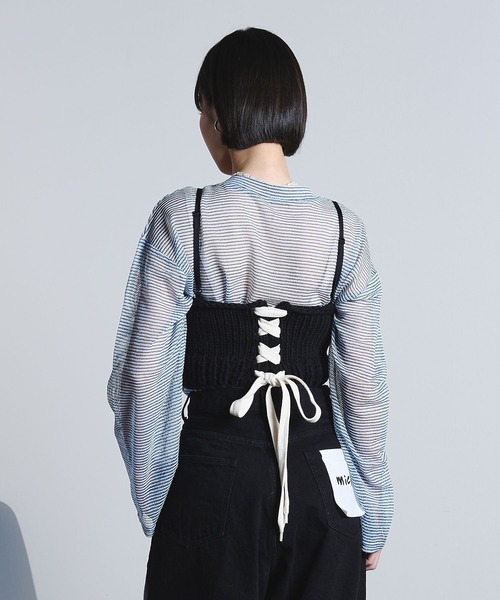 ROSE BUD(ローズバッド)の「SHEER STRIPS PULLOVER(Tシャツ/カットソー・レディース・ブラウン/ホワイト/ライトブルー・ONE SIZE)」の17枚目の写真