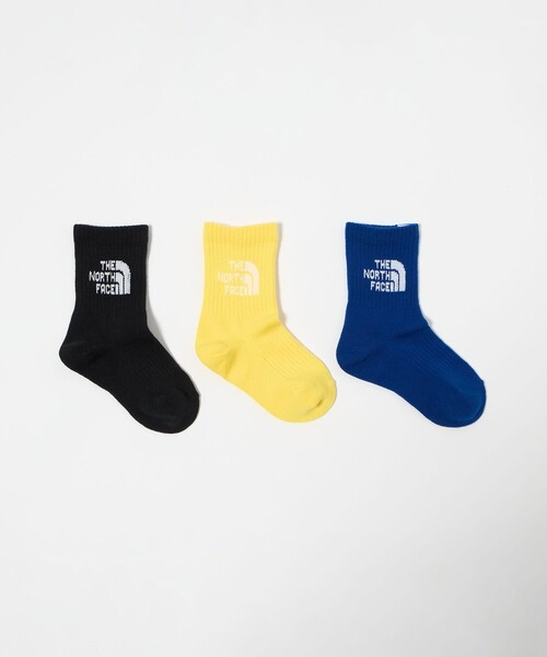 green label relaxing(グリーンレーベルリラクシング)の「<THE NORTH FACE>ロゴ 3P クルーソックス / キッズ 16cm-18cm(ソックス/靴下・キッズ・ブラック/その他2/その他1・JM(16-18cm))」の3枚目の写真