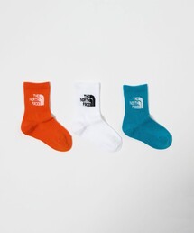green label relaxing | <THE NORTH FACE>ロゴ 3P クルーソックス / キッズ 16cm-18cm(ソックス/靴下)