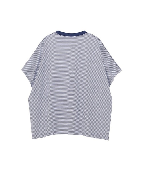 ZUCCa(ズッカ)の「HEART LOGO STRIPED T(Tシャツ/カットソー・レディース・ベージュ/ブラック/ブルー・M size)」の6枚目の写真