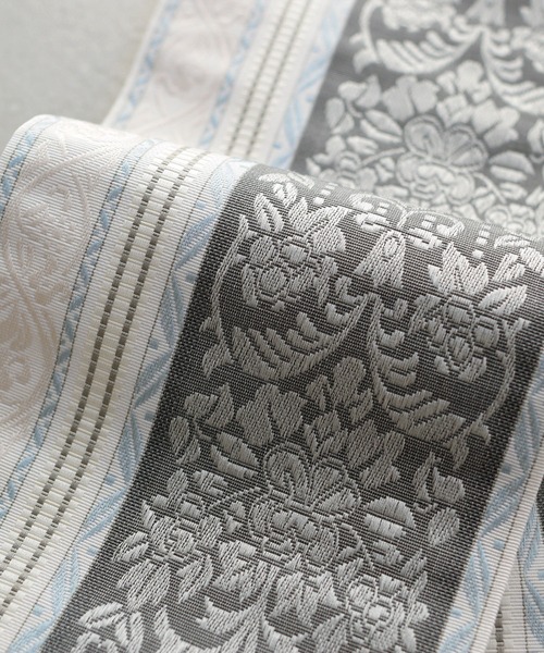 utatane（ウタタネ）の「手染め注染浴衣3点セット utatane×注染工房 本麻 近江縮 淡墨（うすずみ）の朝顔 博多織正絹小袋帯（浴衣・レディース・キナリ・FREE）」の12枚目の写真