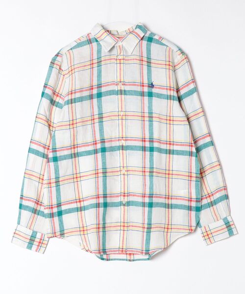 POLO RALPH LAUREN（ポロ ラルフ ローレン）の「クラシック フィット チェック リネン シャツ（シャツ/ブラウス・レディース・ホワイト・XXS/XS/L/M/S）」の7枚目の写真