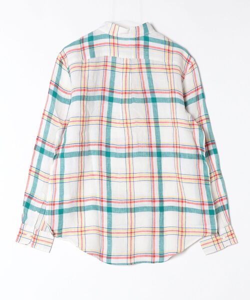 POLO RALPH LAUREN（ポロ ラルフ ローレン）の「クラシック フィット チェック リネン シャツ（シャツ/ブラウス・レディース・ホワイト・XXS/XS/L/M/S）」の6枚目の写真