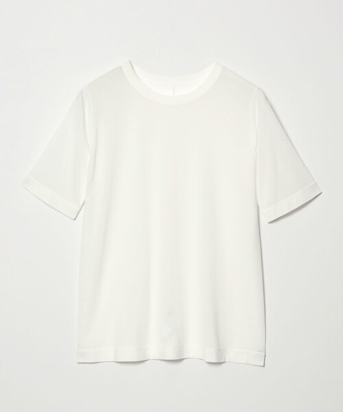 conte（コンテ）の「＜conte＞コットン シアー クルーネックTシャツ（Tシャツ/カットソー・レディース・ブラック/ホワイト/ダークブラウン/オレンジ・FREE）」の2枚目の写真