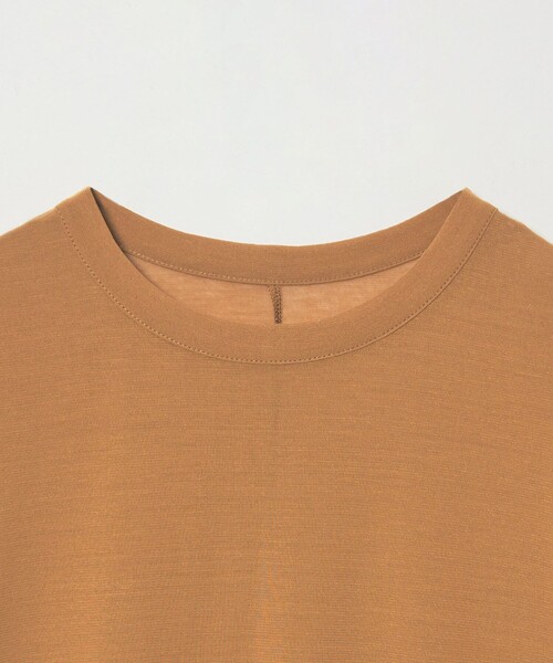 conte（コンテ）の「＜conte＞コットン シアー クルーネックTシャツ（Tシャツ/カットソー・レディース・ブラック/ホワイト/ダークブラウン/オレンジ・FREE）」の10枚目の写真