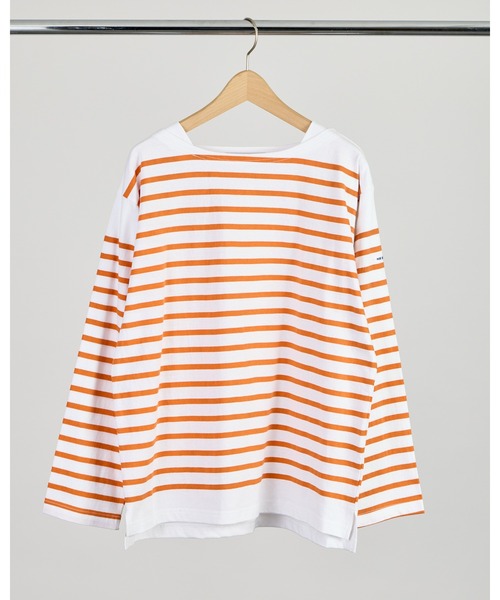 MONT KEMMEL(モンケメル)の「【 MONTKEMMEL / モンケメル 】バスクボーダー ロングスリーブTシャツ(Tシャツ/カットソー・レディース・ブラック/ブルー/オレンジ/ホワイト・38/36/40)」の4枚目の写真