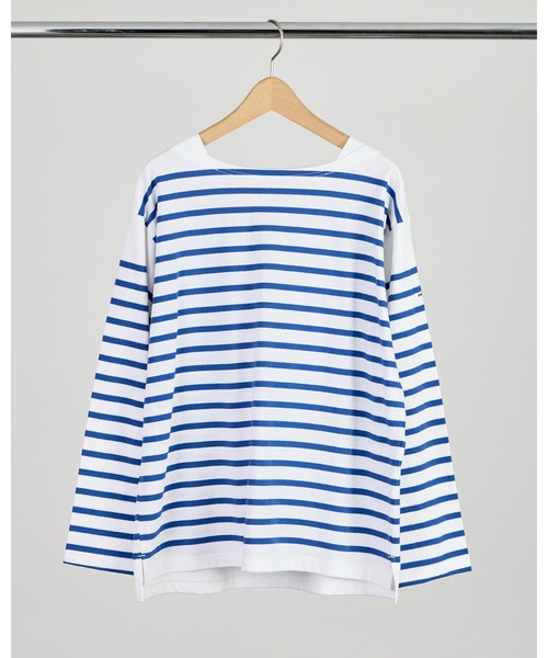 MONT KEMMEL(モンケメル)の「【 MONTKEMMEL / モンケメル 】バスクボーダー ロングスリーブTシャツ(Tシャツ/カットソー・レディース・ブラック/ブルー/オレンジ/ホワイト・38/36/40)」の2枚目の写真
