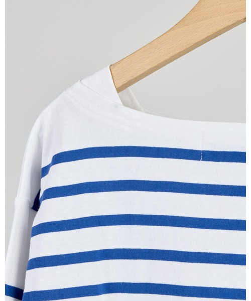 MONT KEMMEL(モンケメル)の「【 MONTKEMMEL / モンケメル 】バスクボーダー ロングスリーブTシャツ(Tシャツ/カットソー・レディース・ブラック/ブルー/オレンジ/ホワイト・38/36/40)」の6枚目の写真