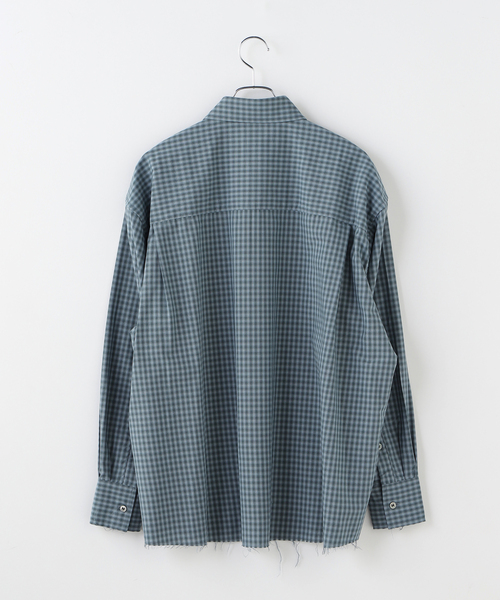 Name.（ネーム）の「Name./ネーム T/R CHECK REGULAR SHIRT（シャツ/ブラウス・メンズ・グレー/ネイビー・1）」の3枚目の写真