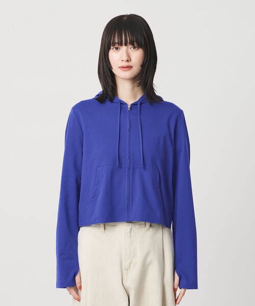 BEAUTY&YOUTH UNITED ARROWS(ビューティーアンドユースユナイテッドアローズ)の「【WEB限定 Wardrobe DAILY MINIMAL】フードジップパーカー UVカット 接触冷感 ウォッシャブル(パーカー・レディース・ブラック/ホワイト/ロイヤルブルー・FREE)」の15枚目の写真