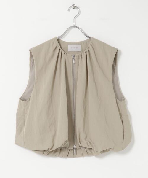 URBAN RESEARCH ROSSO WOMEN（アーバンリサーチ　ロッソ）の「CHIGNON　ダブルジップバルーンジレ（ダウンベスト・レディース・ベージュ/アイボリー/ブラック・FREE）」の18枚目の写真