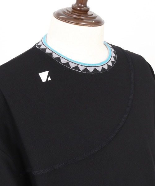 ANGENEHM(アンゲネーム)の「mt10443-Tucked Design & Pique Jacquard Rib T-shirt Tシャツ(AG06-022scg)(Tシャツ/カットソー・メンズ・ホワイト/ブラック・L/M/S)」の15枚目の写真