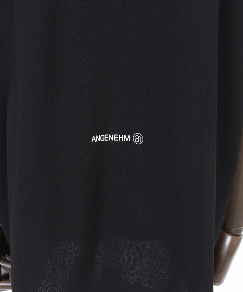 ANGENEHM(アンゲネーム)の「mt10443-Tucked Design & Pique Jacquard Rib T-shirt Tシャツ(AG06-022scg)(Tシャツ/カットソー・メンズ・ホワイト/ブラック・L/M/S)」の21枚目の写真
